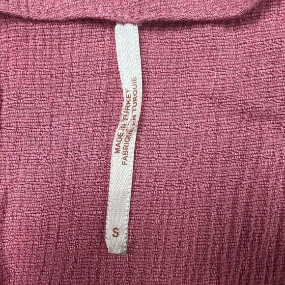 Vintage Free People Mauve Boho Hippie Long Sleeve Prairie Button Up Blouse / S - Picture 7 of 7